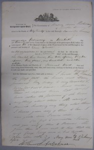 Mary Ann Pickering testimony, 1850
